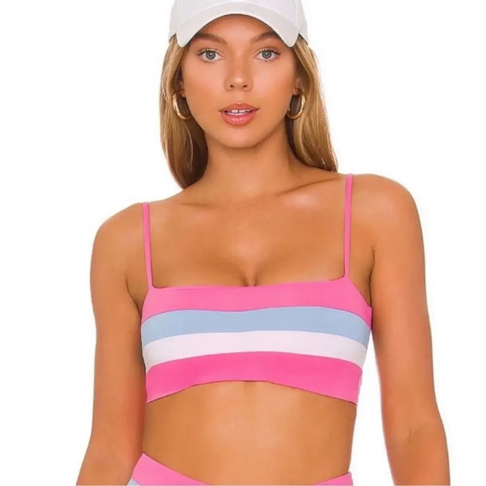L*Space Bikini Swimwear Set Rebel Stripe Top Billie Bottom XS NWT